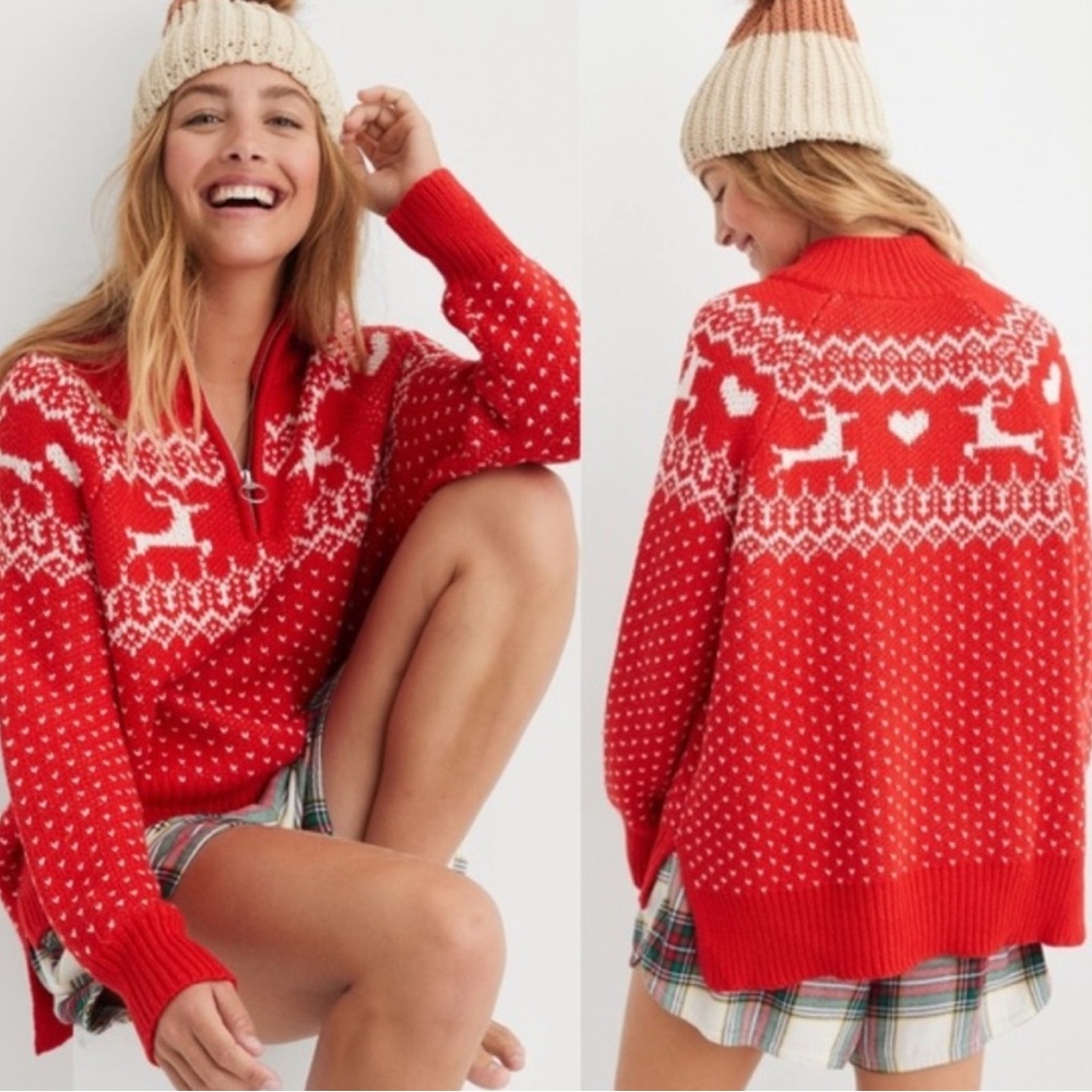 Aerie holiday pullover sweater size XL